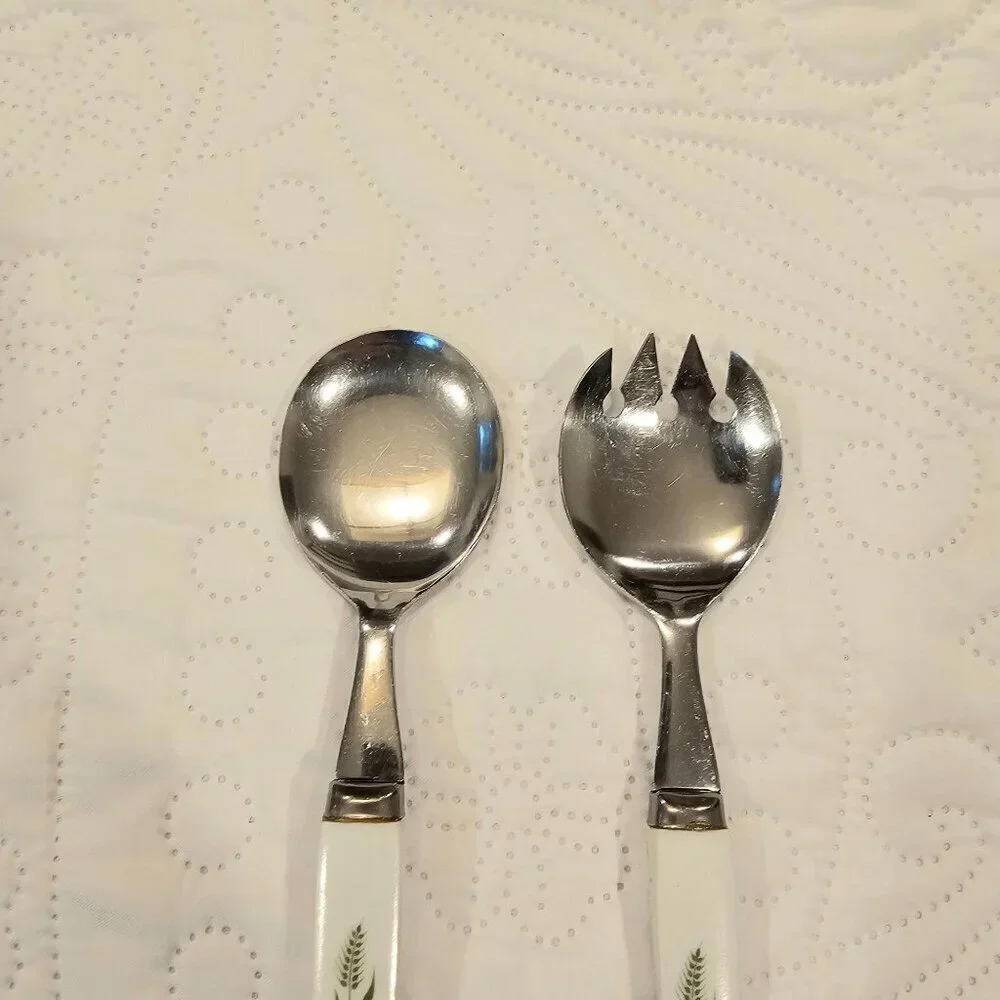 Vintage Stainless Salad Serving Set 11